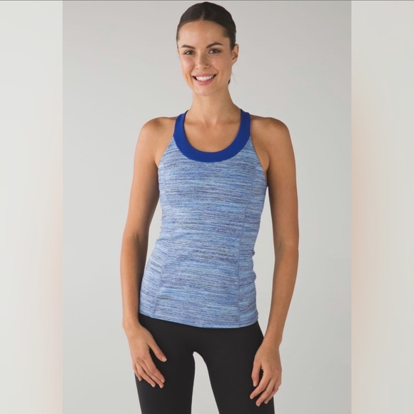 Lululemon‎ Enhearten Tank Space Dye Blue Cameo - Picture 1 of 6
